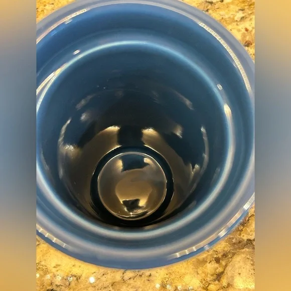 New Rae Dunn RED WINE AND BLUE Travel Mug - Picture 3 of 6